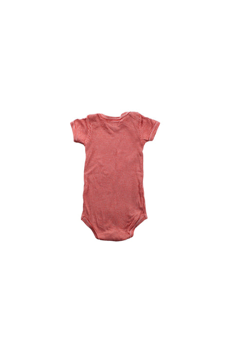 A Red Short Sleeve Bodysuits from Petit Bateau in size 3-6M for neutral. (Back View)