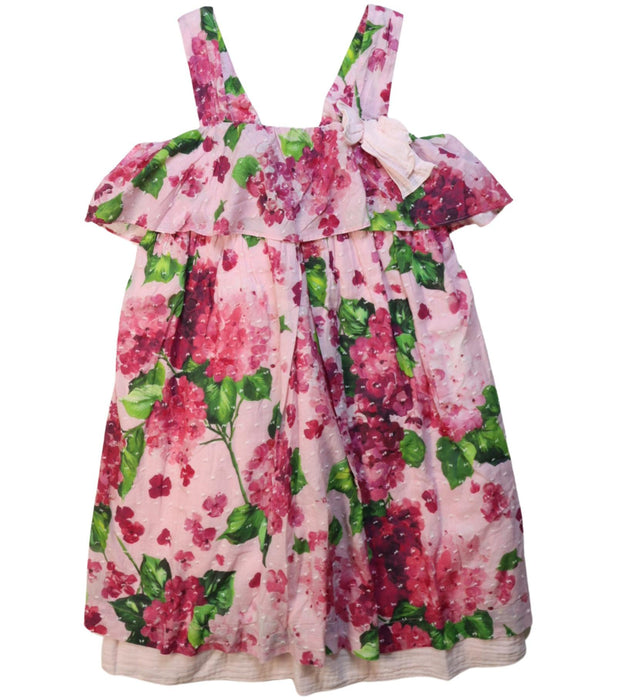 A Multicolour Sleeveless Dresses from Nanos in size 10Y for girl. (Front View)