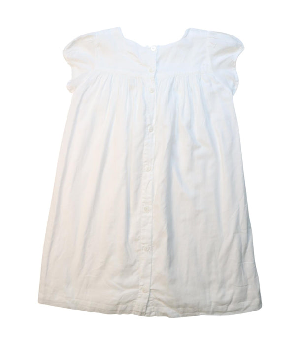 A White Short Sleeve Dresses from Little Cotton Clothes in size 8Y for girl. (Back View)