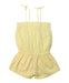 A Yellow Sleeveless Rompers from Excuse My French in size 2T for girl. (Back View)