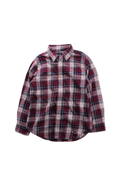 A Red Long Sleeve Shirts from Ralph Lauren in size 5T for boy. (Front View)