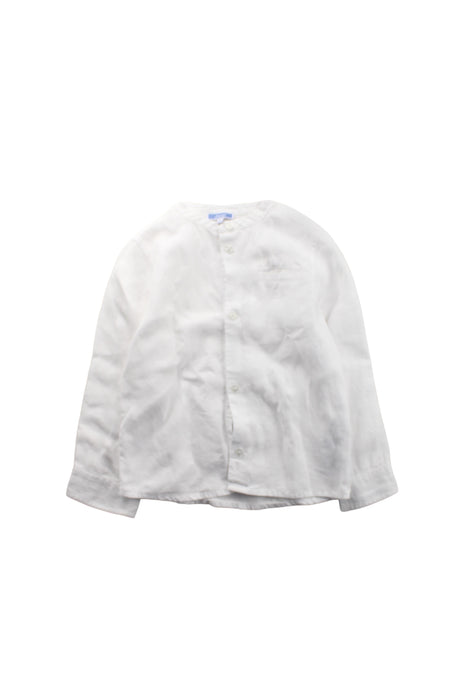 A White Long Sleeve Shirts from Jacadi in size 4T for girl. (Front View)