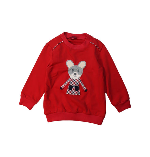 A Red Crewneck Sweatshirts from Nicholas & Bears in size 4T for girl. (Front View)