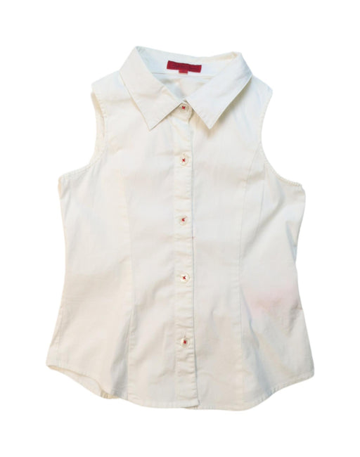 A White Sleeveless Shirts from Nicholas & Bears in size 8Y for girl. (Front View)