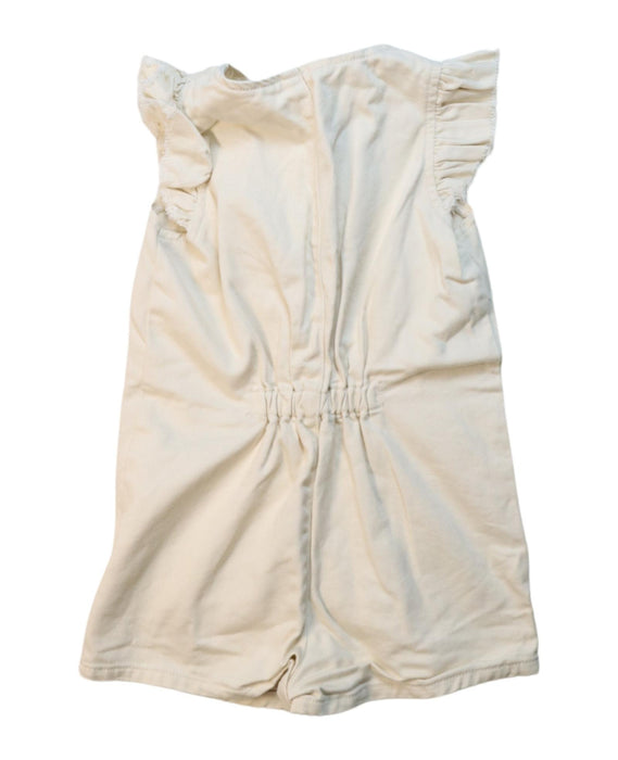 A Ivory Short Sleeve Rompers from Seed in size 5T for girl. (Back View)