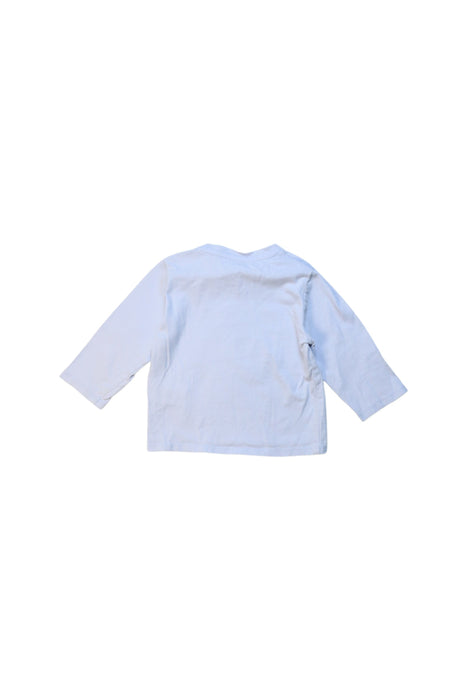 A Blue Long Sleeve T Shirts from Boss in size 6-12M for boy. (Back View)