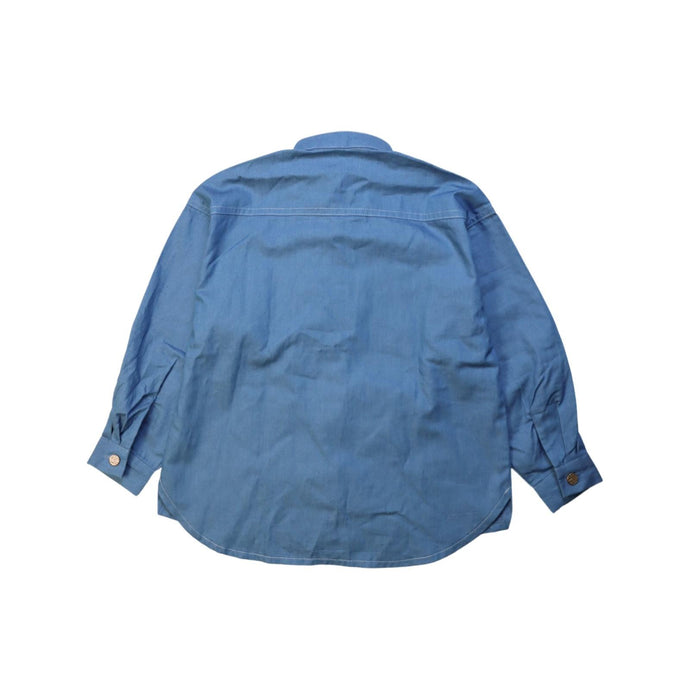 A Blue Long Sleeve Shirts from Yi-ming in size 2T for girl. (Back View)