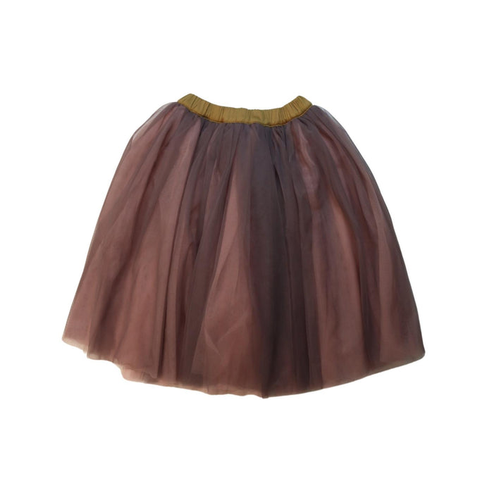 A Brown Tulle Skirts from Hebe in size 6T for girl. (Front View)