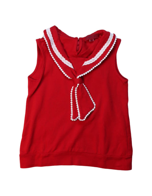 A Red Sleeveless Tops from Nicholas & Bears in size 6T for girl. (Front View)