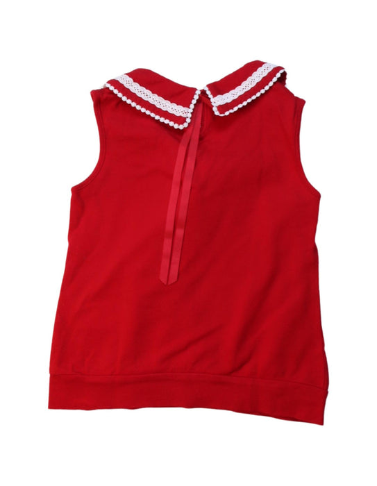 A Red Sleeveless Tops from Nicholas & Bears in size 6T for girl. (Back View)