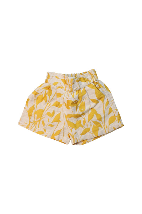 A Yellow Shorts from Excuse My French in size 8Y for girl. (Front View)