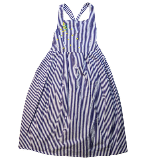 A Blue Sleeveless Dresses from Jacadi in size 6T for girl. (Front View)