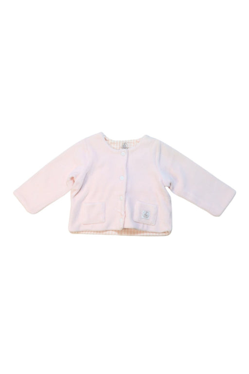 A Pink Cardigans from Petit Bateau in size 0-3M for girl. (Front View)