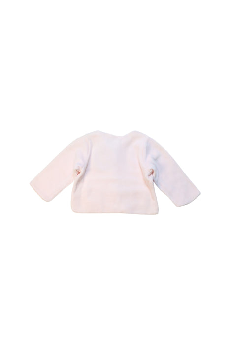 A Pink Cardigans from Petit Bateau in size 0-3M for girl. (Back View)