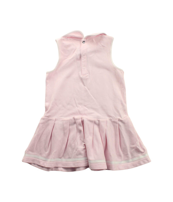 A Pink Sleeveless Dresses from Jacadi in size 3T for girl. (Back View)