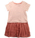 A Peach Short Sleeve Dresses from Petit Bateau in size 8Y for girl. (Front View)