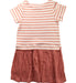 A Peach Short Sleeve Dresses from Petit Bateau in size 8Y for girl. (Back View)