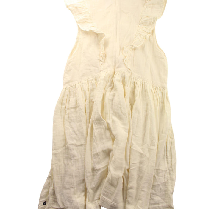 A Ivory Sleeveless Dresses from Petit Bateau in size 12Y for girl. (Back View)