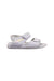 A White Sandals from Adidas in size 7Y for girl. (Front View)