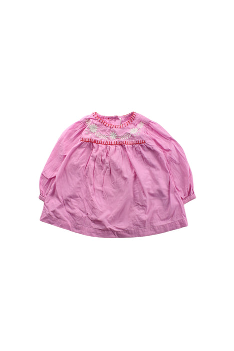 A Pink Long Sleeve Dresses from Anne-Claire Petit in size 3-6M for girl. (Front View)