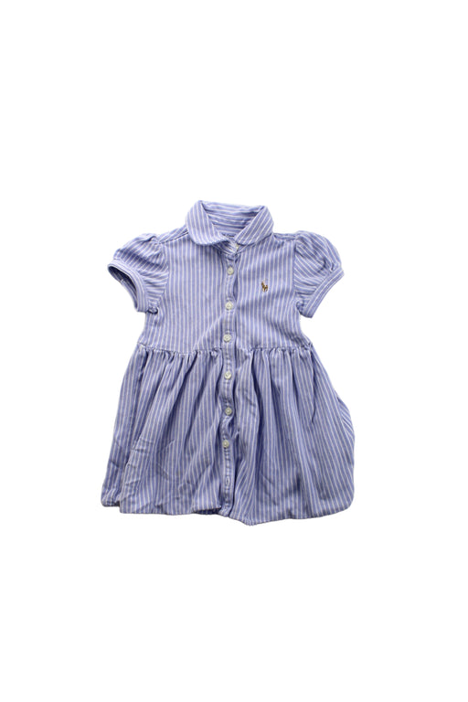 A Blue Short Sleeve Dresses from Ralph Lauren in size 6-12M for girl. (Front View)