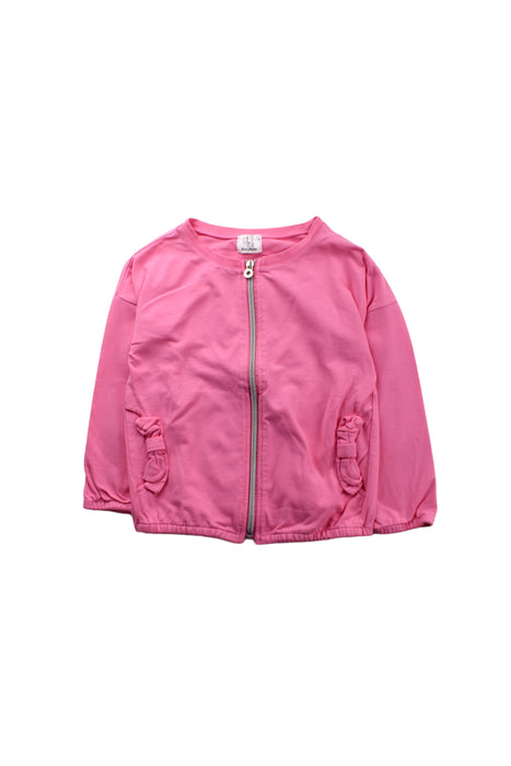 A Pink Long Sleeve Tops from Kingkow in size 6T for girl. (Front View)