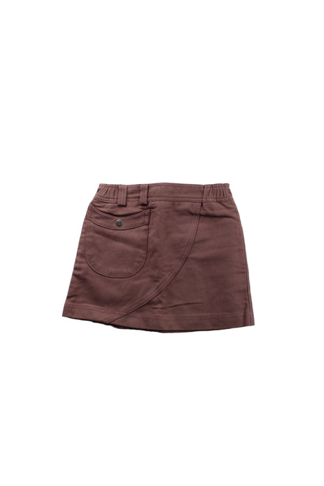 A Brown Short Skirts from Le Petit Pois in size 3T for girl. (Front View)