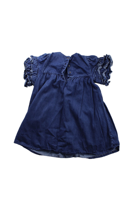 A Blue Short Sleeve Dresses from Velveteen in size 4T for girl. (Back View)