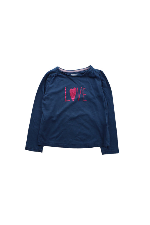 A Blue Long Sleeve T Shirts from Vertbaudet in size 5T for girl. (Front View)