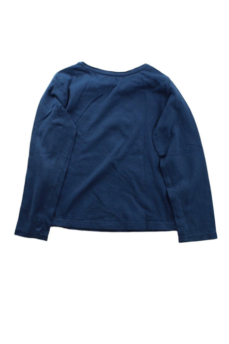 A Blue Long Sleeve T Shirts from Vertbaudet in size 5T for girl. (Back View)