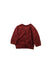 A Red Cardigans from Momonittu in size 6T for girl. (Back View)