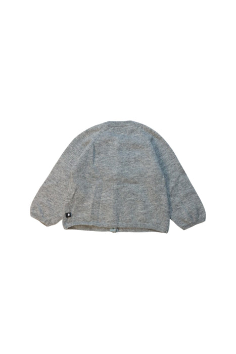 A Grey Cardigans from Molo in size 3-6M for girl. (Back View)