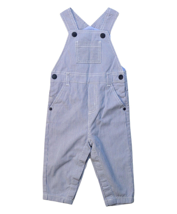 A Blue Long Overalls from Jacadi in size 6-12M for boy. (Front View)