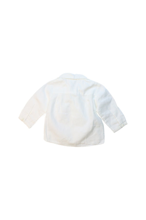 A White Long Sleeve Shirts from Jacadi in size 3-6M for boy. (Back View)