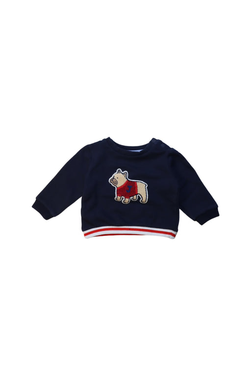 A Navy Crewneck Sweatshirts from Jacadi in size 6-12M for boy. (Front View)