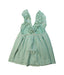 A Green Sleeveless Dresses from Louise Misha in size 4T for girl. (Back View)