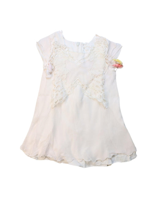 A White Short Sleeve Dresses from Chloe in size 2T for girl. (Front View)