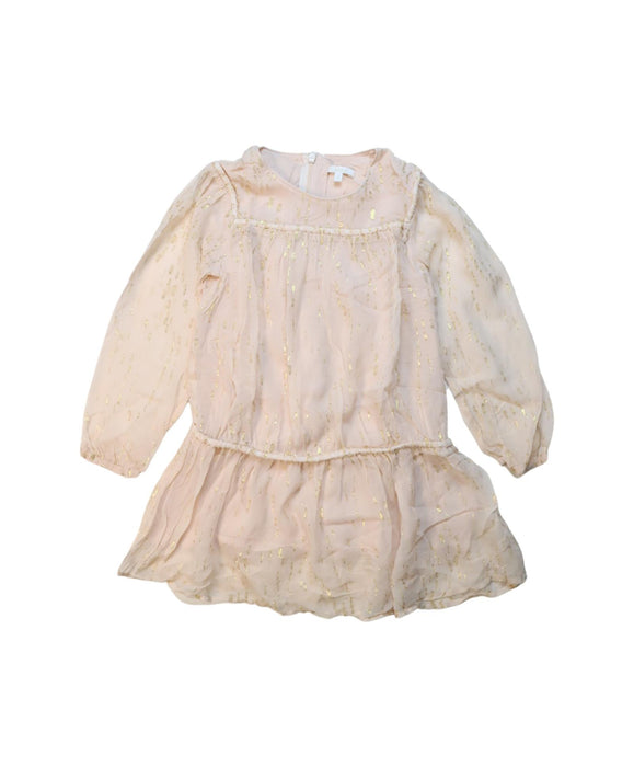 A Pink Long Sleeve Dresses from Chloe in size 6T for girl. (Front View)