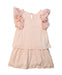 A Pink Sleeveless Dresses from Chloe in size 5T for girl. (Front View)