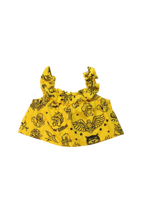 A Yellow Sleeveless Tops from Hysteric Mini in size 2T for girl. (Front View)