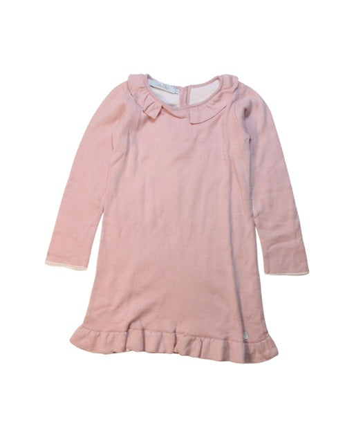 A Pink Long Sleeve Dresses from Dior in size 3T for girl. (Front View)