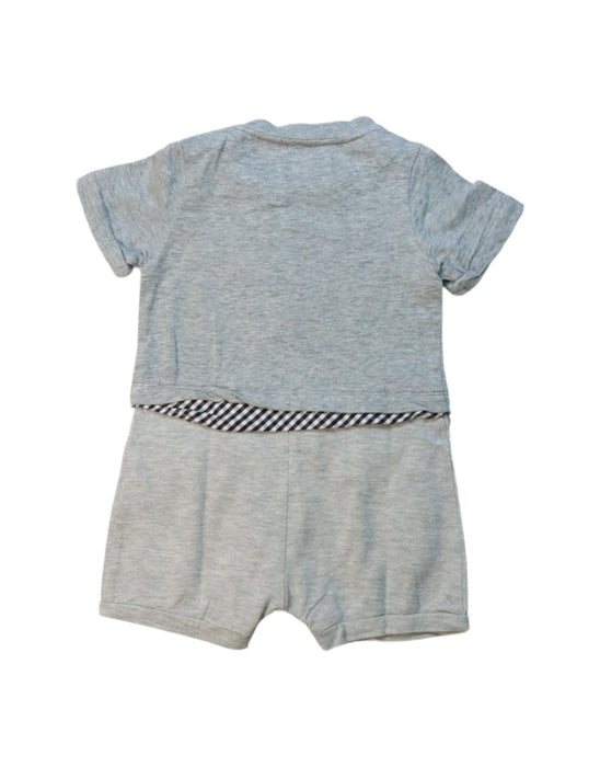 A Grey Short Sleeve Rompers from Nicholas & Bears in size 6-12M for boy. (Back View)