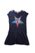 A Blue Short Sleeve Dresses from Monsoon in size 7Y for girl. (Front View)