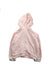 A Pink Zippered Sweatshirts from Petit Bateau in size 6T for girl. (Back View)