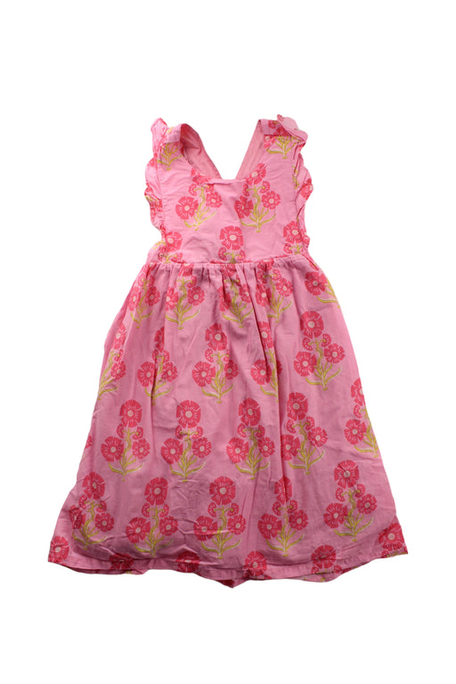 A Pink Sleeveless Dresses from Boden in size 6T for girl. (Front View)