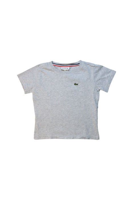 A Grey Short Sleeve T Shirts from Lacoste in size 3T for boy. (Front View)