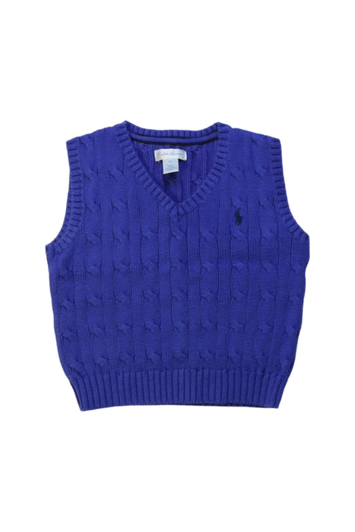 A Blue Sweater Vests from Ralph Lauren in size 12-18M for boy. (Front View)