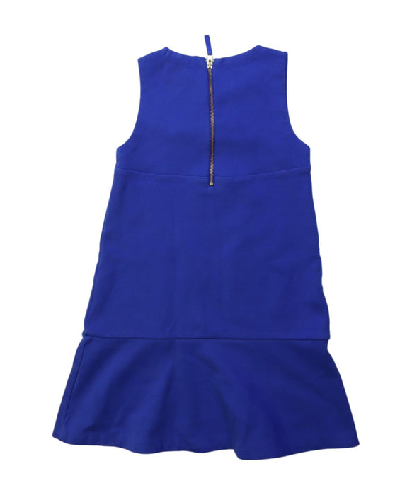 A Blue Sleeveless Dresses from Crewcuts in size 5T for girl. (Back View)