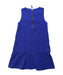 A Blue Sleeveless Dresses from Crewcuts in size 5T for girl. (Back View)