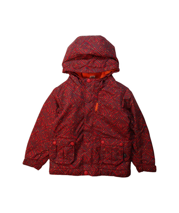 A Red Ski Jackets from REI in size 3T for girl. (Front View)